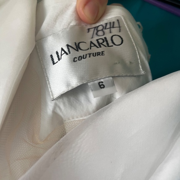NWT Liancarlo White Wedding Dress or Evening Gown In Silk Organza Material - Picture 8 of 9